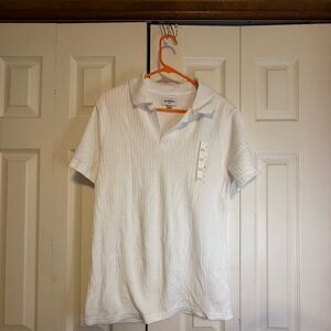 Goodfellow & Co Textured‎ White Polo Shirt